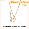 304 Stainless Steel Letter Pendant Necklaces NJEW-LP0001-53T-G-2