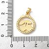 Brass Micro Pave Cubic Zirconia Pendants KK-P320-09B-G-3