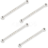 15Pair Tiny Barbell 999 Fine Silver Stud Earrings for Girl Women EJEW-BBC0001-60-1