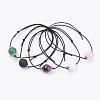 Adjustable Waxed Polyester Cord Beaded Bracelets BJEW-JB03351-1