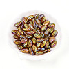 UV Plating Iridescent Opaque Acrylic Beads OACR-T028-33-2