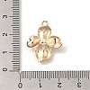 Flower Rack Plating Brass Micro Pave Cubic Zirconia Pendants KK-S399-04B-3