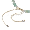 Natural Green Aventurine Chip Nylon Braided Beaded Bracelet Making AJEW-JB01296-06-3