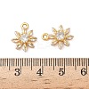 Brass Micro Pave Clear Cubic Zirconia Pendants KK-B160-21G-3