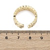 Brass Micro Pave Clear Cubic Zirconia Cuff Rings for Women RJEW-S398-02G-5