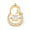 Brass Micro Pave Cubic Zirconia Pendants KK-D357-17A-G-1