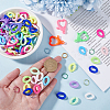 400Pcs Opaque Acrylic Twist Quick Link Connectors with 25Pcs Opaque Acrylic Lobster Claw Clasps with 50Pcs Aluminum Wire Open Jump Rings FIND-SP0002-70-3