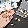 12Pcs 2 Colors 304 Stainless Steel S Hook Clasps STAS-UN0047-17-4