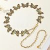 Alloy Pave Synthetic Turquoise Butterfly Link Waist Body Chains WG9C27F-02-1