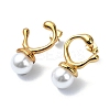 Ion Plating(IP) 304 Stainless Steel Twist Ring Stud Earrings EJEW-G375-06G-1