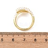 Brass Enamel Cuff Open Rings for Women RJEW-A098-01G-03-5