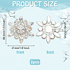 2Pcs Flower Rhinestone Ornament Accessories DIY-FG0006-42P-02-2