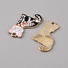 Zine Alloy Enamel Charms ENAM-WH0065-05B-LG-2