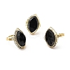 Natural Obsidian Horse Eye Wrapped Adjustable Ring G-D458-03G-03-RS-1