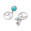 304 Stainless Steel Dangle Stud Earrings EJEW-JE06302-5