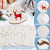 Unfinished 1 Set Wood Pendant Decoration WOOD-SP0001-31I-4