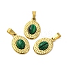 Natural Malachite Pendants STAS-C094-01G-04-1