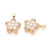 Brass Micro Pave Cubic Zirconia Pendants KK-N272-07G-2