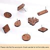 Walnut Wood Stud Earring Findings DIY-OC0005-42P-4