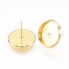 Brass Ear Studs Settings IFIN-Q005-G-2