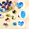 24Pcs 6 Colors Handmade Lampwork Beads LAMP-FS0001-35-2