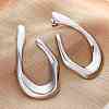 304 Stainless Steel Teardrop Stud Earrings EJEW-B108-13P-1