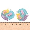 2Pcs Gradient Color Translucent Resin Pendants RESI-XCP0002-41A-3
