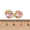 Brass Micro Pave Cubic Zirconia Charms KK-R226-06G-03-3