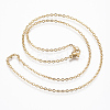 304 Stainless Steel Cable Chain Necklaces X-NJEW-K090-01G-1