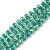 Transparent Electroplate Glass Beads Strands EGLA-F153-AB05-1