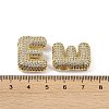 Brass Micro Pave Clear Cubic Zirconia Pendants KK-Z041-01G-E-3
