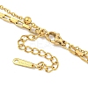 Ion Plating(IP) 201 Stainless Steel & Plastic Pearl Double Layered Necklaces NJEW-K270-23G-3