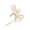 Flower Alloy Brooch JEWB-C037-33B-G-1