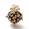 Alloy Crystal Rhinestone Bead Cage Pendants ENAM-M047-04G-B-1