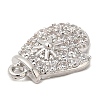 Rack Plating Brass Pave Cubic Zirconia Pendants KK-R150-13P-01-3