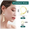 Brass Leverback Earring Findings KK-YW0002-46-2