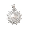 Brass Micro Pave Cubic Zirconia Pendants KK-D431-004P-1
