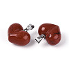 Natural Red Jasper Chunky Pendants G-T143-19I-2