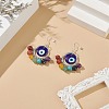 Handmade Evil Eye Lampwork  Earrings EJEW-JE05125-2