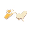 Rack Plating Alloy Enamel Pendants X-ENAM-N056-419-2