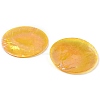 Spray Painted Natural Capiz Shell Pendants SSHEL-Z002-01F-2