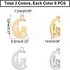16Pcs 2 Colors Valentine's Day 304 Stainless Steel Charms STAS-UN0030-74-5