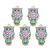 Rack Plating Alloy Enamel Pendants LS-ENAM-N055-176C-2
