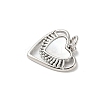 Brass Pave Natural White Shell Heart Charms with Jump Rings KK-S522-08A-P-2