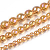 Electroplate Transparent Glass Beads Strands GLAA-T032-T8mm-AB08-4