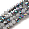 Electroplate Glass Faceted Rondelle Beads Strands EGLA-D020-4x3mm-M3-4