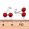 Brass Micro Pave Cubic Zirconia and Resin Pendants KK-T074-65P-3
