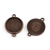 Tibetan Style Cabochon Connector Settings TIBE-A17990-R-FF-1