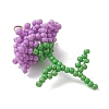 Glass Seed Beaded Flower Pendans PALLOY-MZ01224-01-3