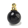 Synthetic Blue Goldstone Perfume Bottle Pendants G-K338-22G-10-1